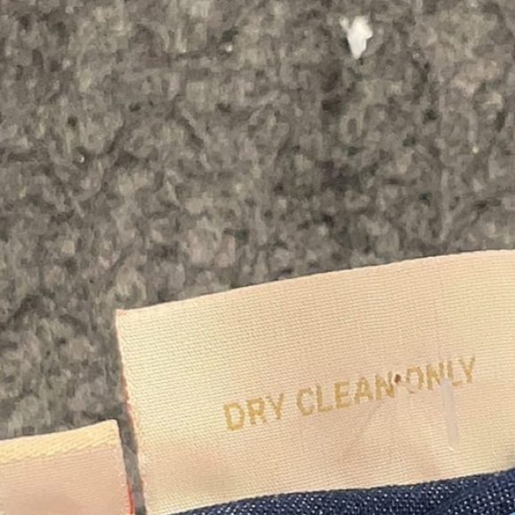 Rungolee Two Tone Navy Blue Stripe Pocket Crewneck Zip Back Blouse M - Picture 4 of 4